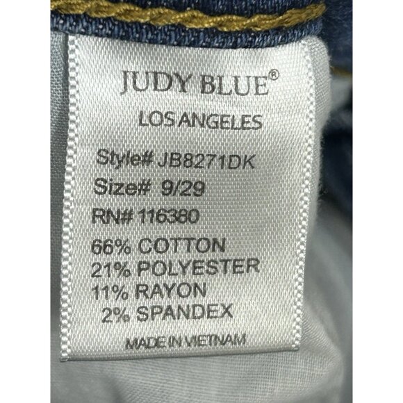 Judy Blue Relaxed Fit Jeans Capri JB8271DK Medium Wash Destroyed Women’s 9/29 - Picture 4 of 7